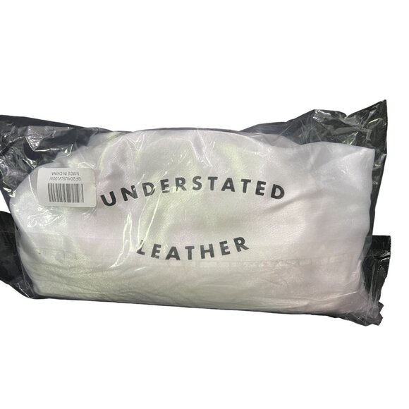 Understated Leather NWT Crescent Clutch Vegan Leather Ivory Detachable Crossbody - Picture 7 of 11